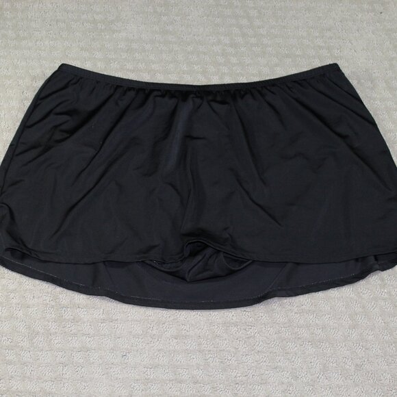 Women's Swim By Cacique Size 22 Black Modest Minimalist Swim Skirt - Picture 1 of 5